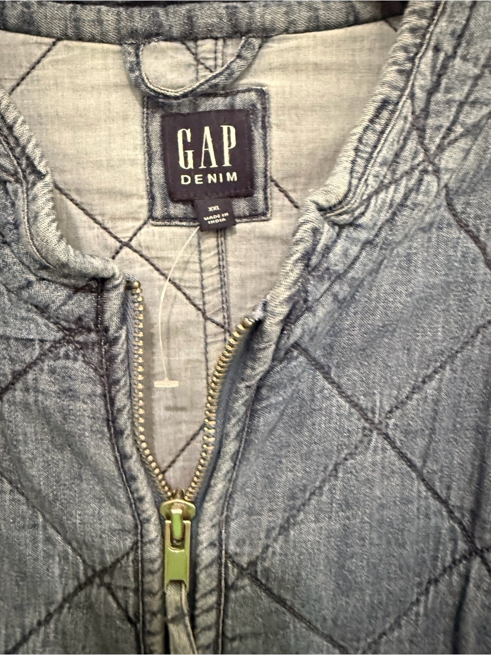GAP Denim Quilted Jacket - Blue - Picture 3 of 4